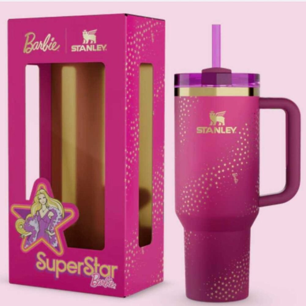 Barbie X Stanley Tumbler 70 s Superstar 40 Oz Quencher New!!! Limited Edition -